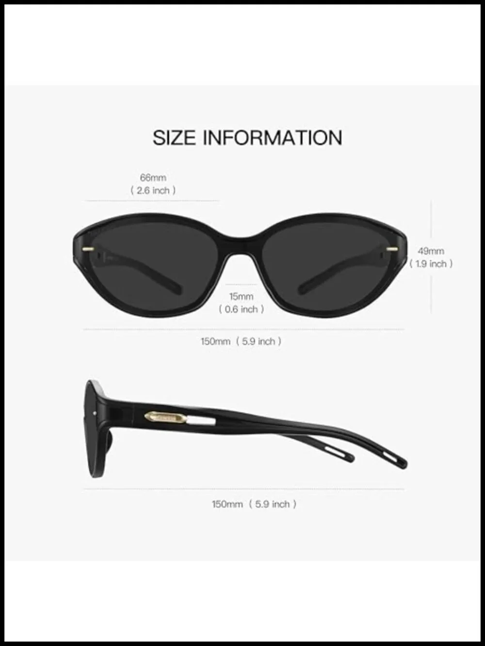 MUJOSH Futuristic Narrow Sunglasses UV400 Protection Unisex One-Piece Bent Lens